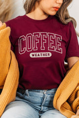 US3001-E3207 Coffee Weather Graphic Tee $12.5