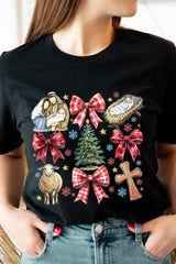US3001-E3219 Nativity Scene Christmas Graphic Tee $12.5