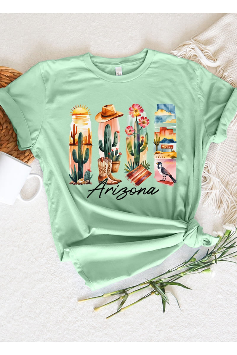 US3001-E3061AZ Arizona State Brushstroke Graphic Tee $12.5