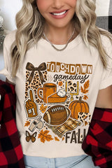 US3001P-E3134 Fall Football Collage Graphic Plus Tee $16
