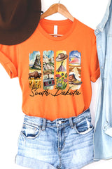 US3001-E3061SD South Dakota State Brushstroke Graphic Tee $12.5