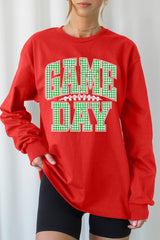 UL240P-E3128 Green Gingham Game Day Plus Long Sleeve Tee $17