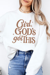 UL180-E3102 Girl, Godu2019s Got This Graphic Sweatshirt $20