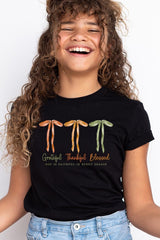 US3001Y-E3111Z Grateful Thankful Blessed Kids Graphic Tee $11