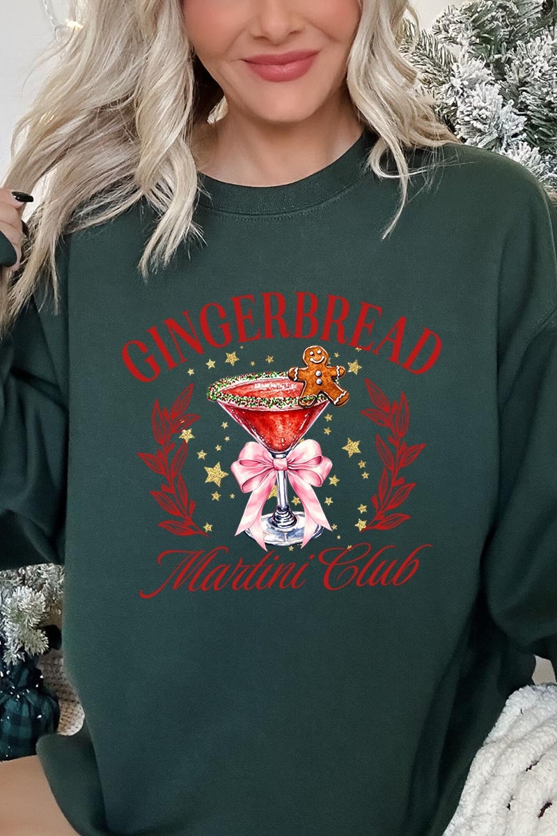 UL180-E3216 Gingerbread Martini Club Graphic Sweatshirt $20