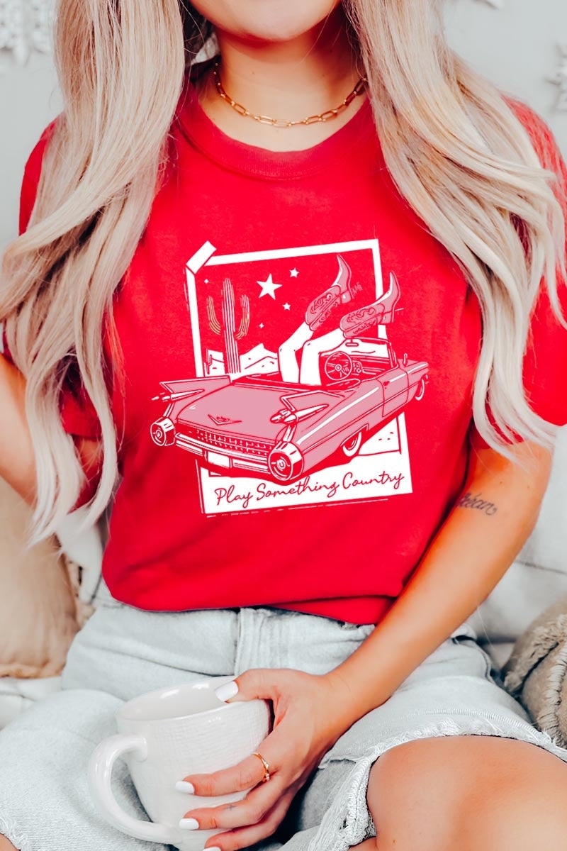 US3001P-E3098 Play Something Country Graphic Plus Tee $16