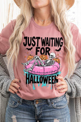 US3001P-E3138 Just Waiting For Halloween Graphic Plus Tee $16