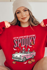 UL180P-E3142 Spooky Skeleton Graphic Plus Sweatshirt $25