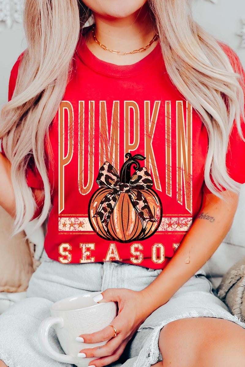 US3001-E3145 Pumpkin Season Graphic Tee $12.5
