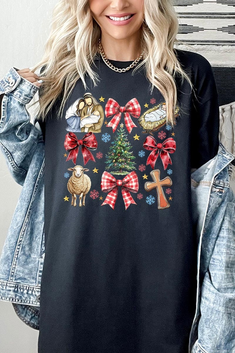 5000-E3219 Nativity Scene Christmas Graphic Heavy Cotton Tee $9