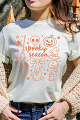 US3001P-E3141 Halloween Doodle Graphic Plus Tee $16