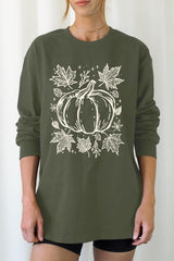 UL240-E3162 Fall Pumpkin Graphic Long Sleeve Tee $13.75