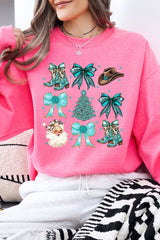 UL180P-E3180 Western Christmas Graphic Plus Sweatshirt $25