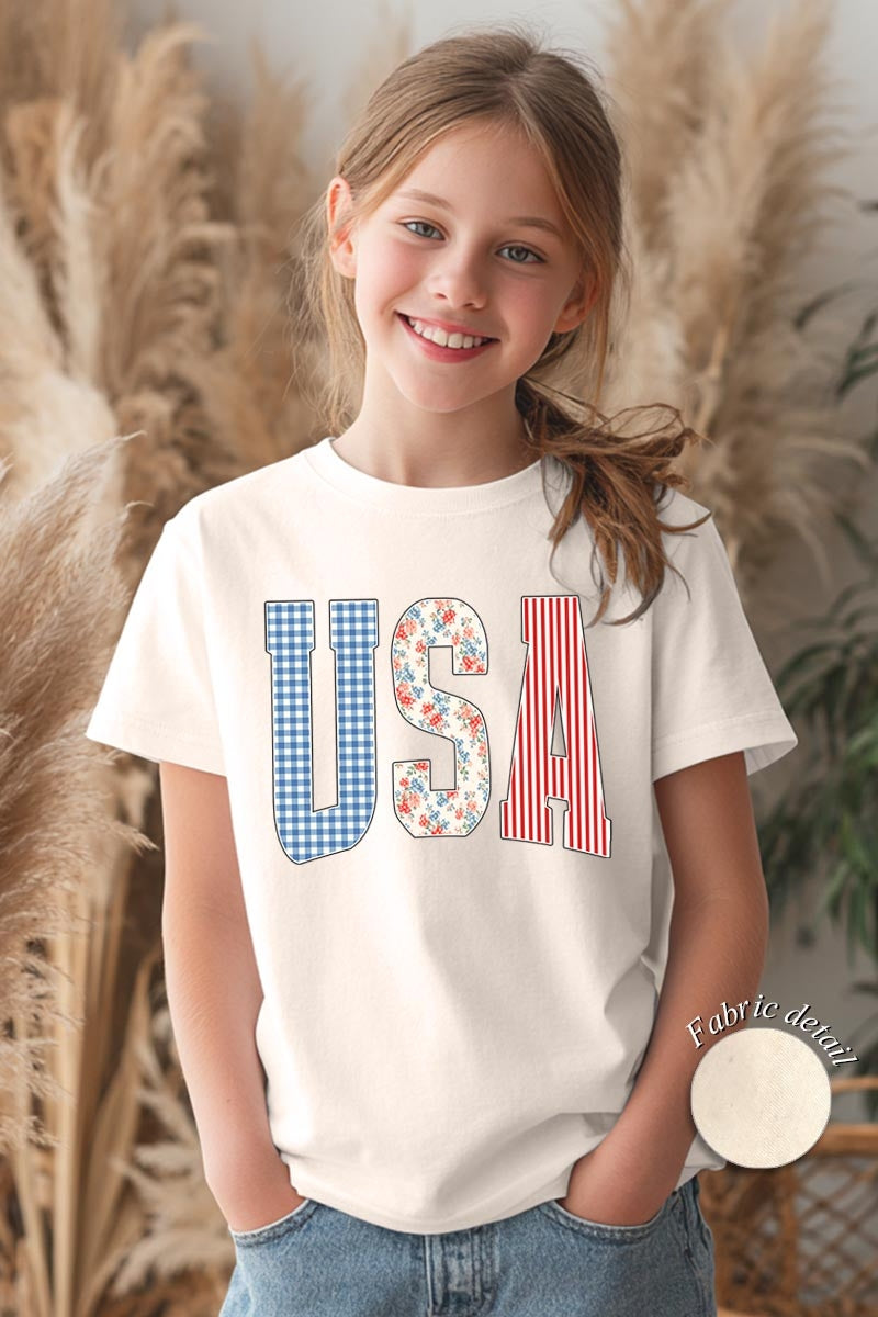 5000B-E3481Z USA Retro Kids Graphic Heavy Cotton Tee $8.5