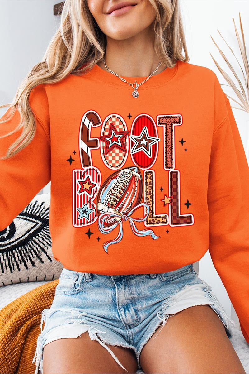 UL180P-E3053 Brushstroke Football Graphic Plus Sweatshirt $25
