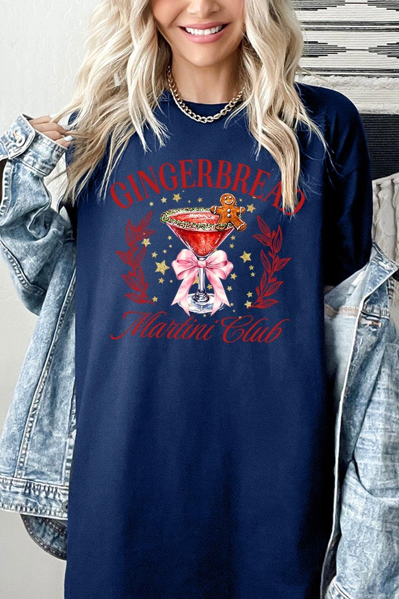 5000P-E3216 Gingerbread Martini Club Graphic Plus Heavy Cotton Tee $12.75