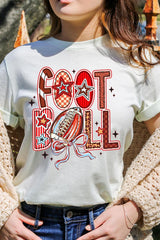 US3001-E3053 Brushstroke Football Graphic Tee $12.5