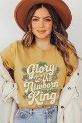 US3001P-E3220 Glory to the Newborn King Graphic Plus Tee $16