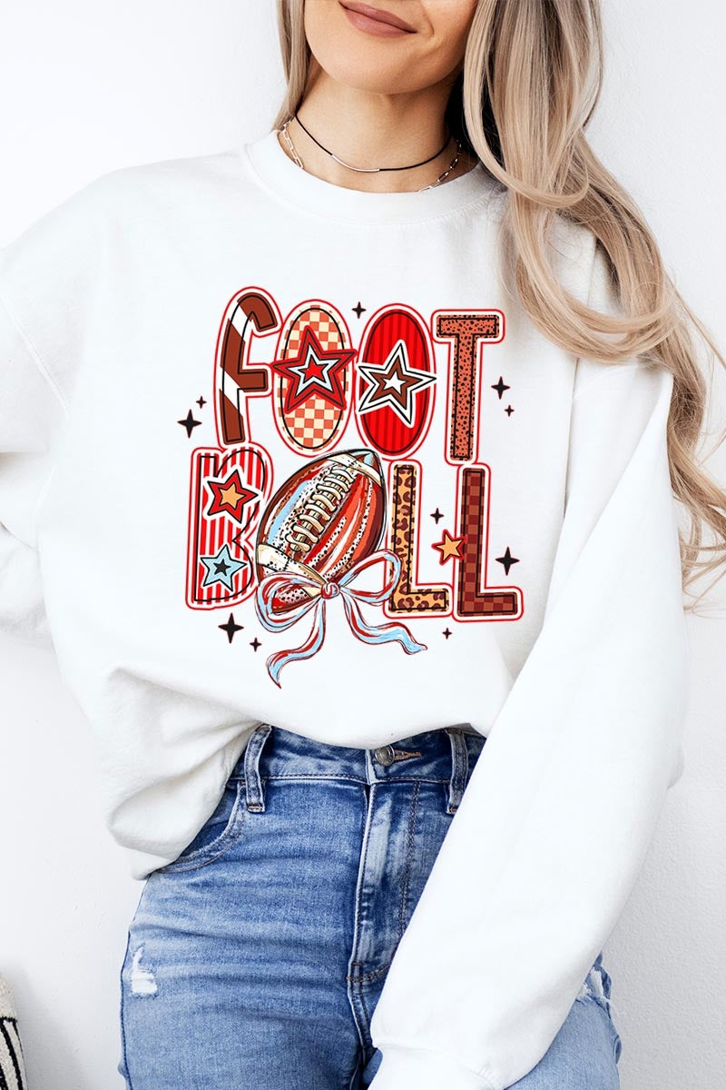 UL180P-E3053 Brushstroke Football Graphic Plus Sweatshirt $25