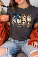 US3001-E3204 Savior Is Born Nativity Graphic Tee $12.5