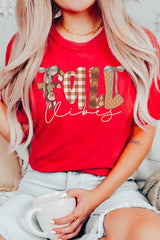 US3001-E3071 Fall Vibes Rustic Script Graphic Tee $12.5