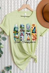 US3001-E3061NH New Hampshire State Brushstroke Graphic Tee $12.5