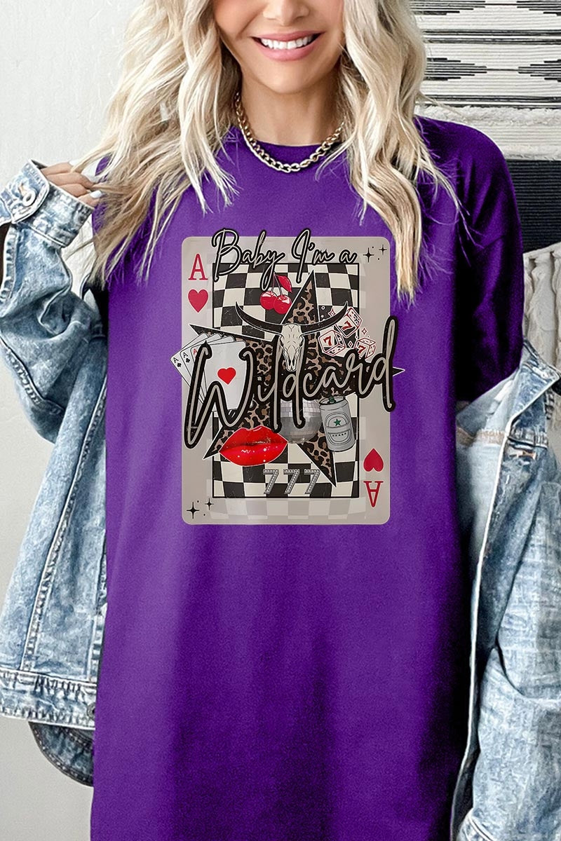 5000P-E3099 Retro Wildcard Graphic Plus Heavy Cotton Tee $12.75
