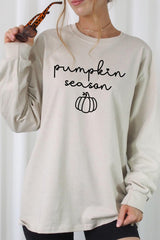 UL240-E3152 Pumpkin Season Graphic Long Sleeve Tee $13.75