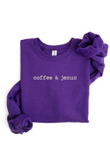UL180-E3209 Coffee & Jesus Graphic Sweatshirt $20