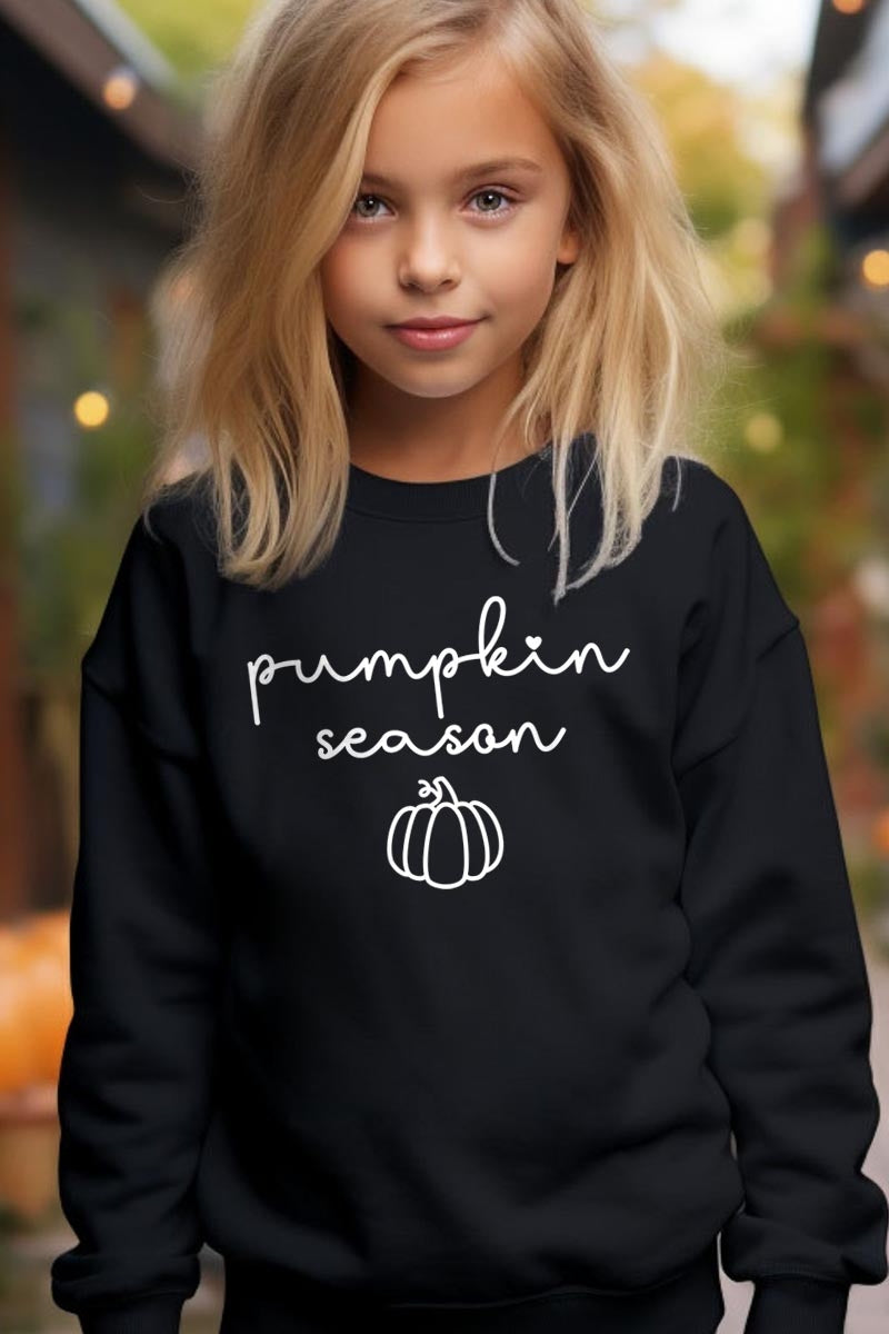UL180B-E3152Z Pumpkin Season Kids Graphic Sweatshirt $20