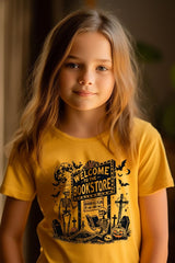 US3001Y-E3122Z Bookstore Halloween Kids Graphic Tee $11