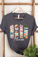 US3001-E3061FL Florida State Brushstroke Graphic Tee $12.5