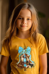 US3001Y-E3184Z Turquoise Christmas Tree Kids Graphic Tee $11