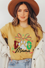 US3001P-E3194 Dog Mama Christmas Paw Graphic Plus Tee $16