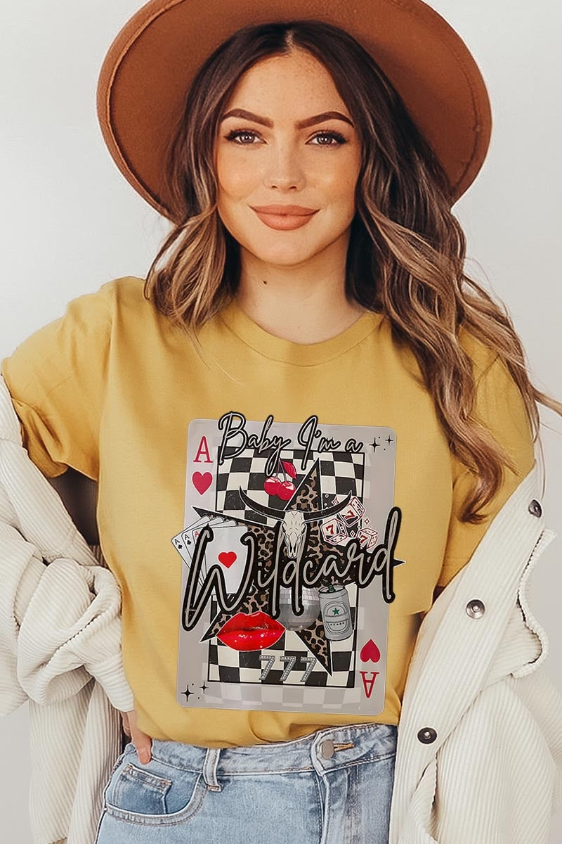 US3001P-E3099 Retro Wildcard Graphic Plus Tee $16