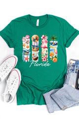 US3001P-E3061FL Florida State Brushstroke Graphic Plus Tee $16