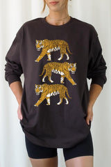 UL240-E3104 Retro Tigers Graphic Long Sleeve Tee $13.75
