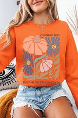 UL180-E3067 Consider the Wildflowers Graphic Sweatshirt $20
