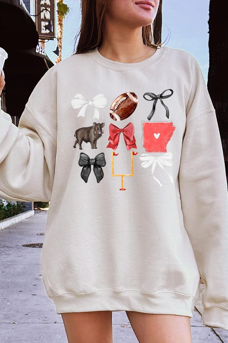 UL180-E3077 Arkansas Football Graphic Sweatshirt $20