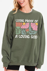UL180P-E3066 Living Proof of a Loving God Plus Sweatshirt $25