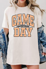 5000P-E3129 Orange Gingham Game Day Plus Heavy Cotton Tee $12.75