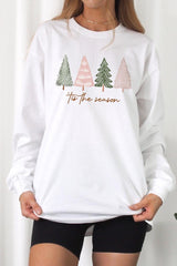 UL240P-E3218 Rustic Christmas Trees Graphic Plus Long Sleeve Tee $17
