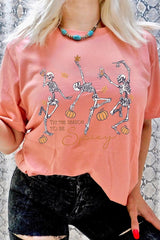 US3001P-E3123 Halloween Skeleton Graphic Plus Tee $16