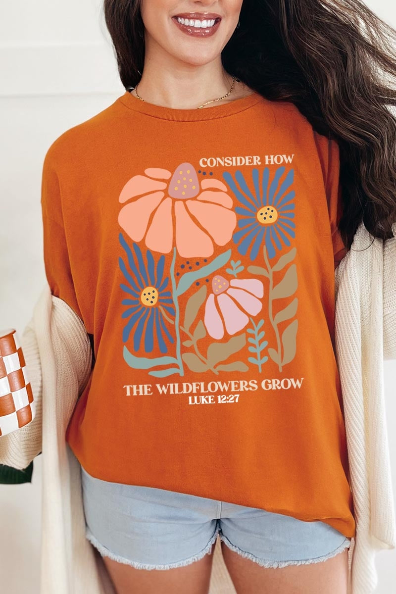 5000P-E3067 Consider the Wildflowers Graphic Plus Tee $12.75