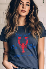 US3001P-E3069 Cin Cin Lobster Celebration Graphic Plus Tee $16
