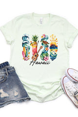 US3001-E3061HI Hawaii State Brushstroke Graphic Tee $12.5