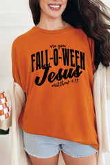 5000P-E3143 Are You Fall O Ween Jesus Plus Heavy Cotton Tee $12.75