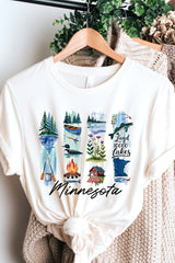 US3001-E3061MN Minnesota State Brushstroke Graphic Tee $12.5