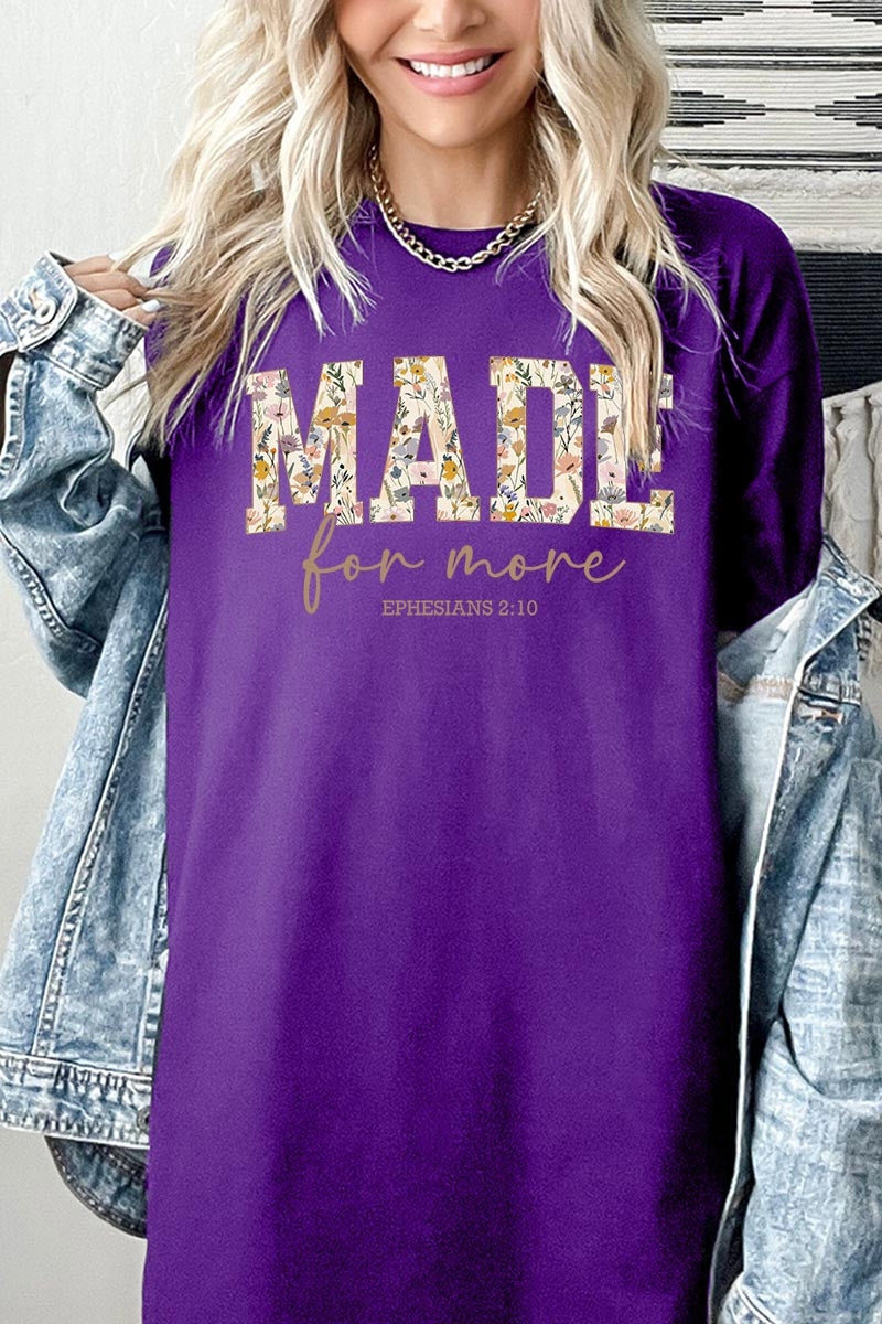 5000-E3068 Made for More Faith Graphic Heavy Cotton Tee $9