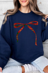 UL180-E3211 Red Bow Christmas Graphic Sweatshirt $20